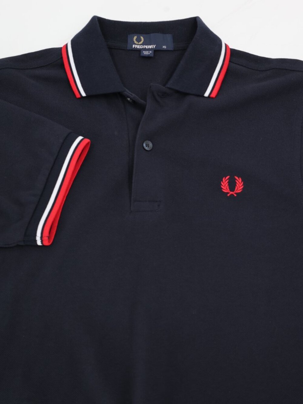 Fred Perry Polo Shirt Mens XS twin tipped Cotton Short Sleeve Golf Casual blue